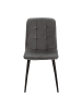 Homestyle4u Esszimmerstuhl 2er Set in Anthrazit Samt