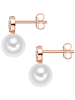 Valero Pearls Perlen-Ohrstecker Sterling Silber Zirkonia Süßwasser-Zuchtperle in roségold