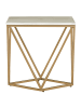 Beliani Beistelltisch MALIBU in Beige/Gold - (W) 50 x (H) 50 x (L) 50 cm