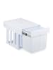relaxdays Einbaumülleimer in Weiß - 2 x 15 L