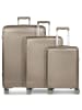 PICARD Vienna 4 Rollen Kofferset 3-teilig mit Dehnfalte champagner