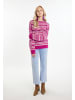 IZIA Damen Pullover in Beerenpink Mehrfarbig