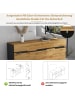 ABRIHOME Sideboard mit 4 Schubladen & 2 Türen in Holz  Design