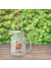 Mr. & Mrs. Panda Eiskaffee-Glas Einhorn Glauben mit Spruch in Transparent