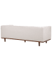 Beliani 3-Sitzer Sofa SKAULE in Beige/Dunkler Holzfarbton - (W) 205 x (H) 71 x (L) 82 cm