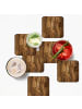 OnlyWow Glasuntersetzer 6er-Set Holz-Optik