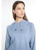 usha BLUE LABEL Damen Strick Hoodie in Denimblau