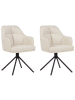 Beliani 2er-Set Esszimmerstuhl MIRA in Beige/Schwarz