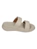 fitflop Pantoletten F-MODE GO ADJUSTABLE TWO-BAR BUCKLE SLIDES in weiß
