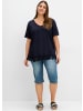 sheego T-Shirt in tiefblau