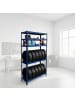 relaxdays Reifenregal in Blau - (B)120 x (H)210 x (T)40 cm