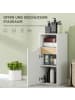 HOMCOM Badezimmerschrank-30L x 30B x 71,5H cm-Weiß