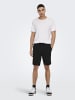 Only&Sons Leichte Stoff Shorts Bermuda Hose ONSLINUS in Schwarz