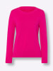Sieh an! Langarm-Pullover in fuchsia