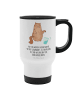 Mr. & Mrs. Panda Kaffeebecher Katze Wasserglas mit Spruch in Weiß