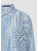 QS Bluse langarm in Blau-weiß