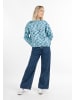 myMo Damen Strickpullover in Blau Mehrfarbig