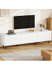 ABRIHOME TV Schrank in Weiß 180x40x48 cm mit 3 Klapptüren für 80 Zoll Fernseher