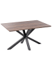 Beliani Esszimmertisch SPECTRA in Braun/Schwarz - (W) 90 x (H) 76 x (L) 140 cm