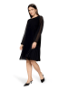BETTY & CO Chiffonkleid mit Plissee in Schwarz