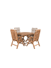 ebuy24 Gartenset Kenya 5-teilig Natur 120 x 120 cm