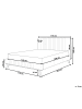 Beliani Doppelbett TALENCE in Grau/Heller Holzfarbton - (W) 175 x (H) 105 x (L) 215 cm