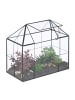 relaxdays Pflanzenterrarium "Haus" in Schwarz - (B)30 x (H)27 x (T)15 cm