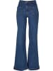 Urban Classics Urban Classics Damen Ladies Vintage Flared Denim Pants in deepblue washed
