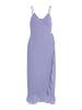 Vila Elegantes Wickelkleid mit Spaghettiträger Volant Rüschen Dress in Lila-2