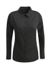 Milano Italy Knopfleisten Langarmshirt für Herren in schwarz