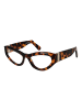 GCDS Unisex Optische Fassungen Katzenauge Braun