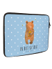 Mr. & Mrs. Panda Notebook Tasche Bär Honig mit Spruch in Blau Pastell