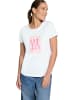 Zero  Printshirt mit Aufdruck in Patch White/Rosé