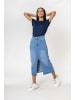 Nina Carter Langer Jeansrock mit Schlitz Stretch Denim Midi Rock in Hellblau