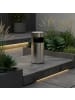 relaxdays Standaschenbecher in Silber – (H)60,5 x Ø24 cm