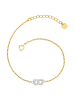 Glanzstücke München Armband Buchstabe B aus Sterling Silber mit Zirkonia in gelbgold