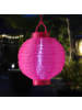 MARELIDA LED Solar Lampion in pink - D: 20cm