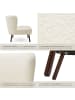 tectake Teddy-Cocktailsessel Robina 2, 61 x 68 x 69 cm, Bouclé off-white