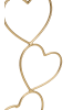Mauro Ferretti Goldener Kerzenhalter aus Metall mit Herzen und Marmor, 14,5 x 10 x 32,5 cm