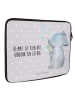 Mr. & Mrs. Panda Notebook Tasche Elefant Seifenblasen mit Spruch in Grau Pastell