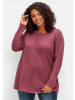 sheego Langarmshirt in brombeer-meliert