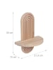 relaxdays 2 x Wandregal in Natur - (B)21,5 x (H)30 x (T)12 cm
