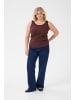 KAFFE curve Jerseytop KCcarina Tight fit in Fudge