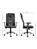 Vinsetto Bürostuhl-66L x 73B x (108-118)H cm-Schwarz