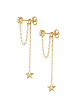 Elli Ohrringe 925 Sterling Silber Sterne, Astro, Stern in Gold