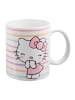 United Labels Hello Kitty Tasse - Stripes -Becher Kaffeetasse 320 ml in Mehrfarbig