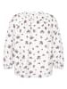 Zero  Schlupfbluse mit Blumen in Cream/Pink
