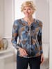 WITT WEIDEN Langarmshirt in cognac-bleu-bedruckt