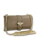 Toscanto Leder Schultertasche, Clutch Toscanto Tasche taupe, beige ca. 23cm