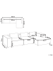 Beliani Ecksofa BRANDE in Grau - (W) 330 x (H) 70 x (L) 184 cm